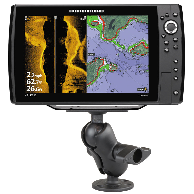 RAM Drill-Down Ball Mount for Humminbird Helix 8-15, Solix & Apex - Lakeside Marine & Service