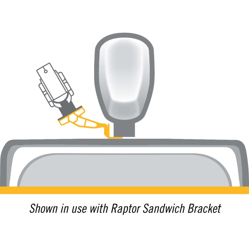 Raptor Jack Plate Adapter Bracket - Starboard, 4", Black 1810360 - Lakeside Marine & Service